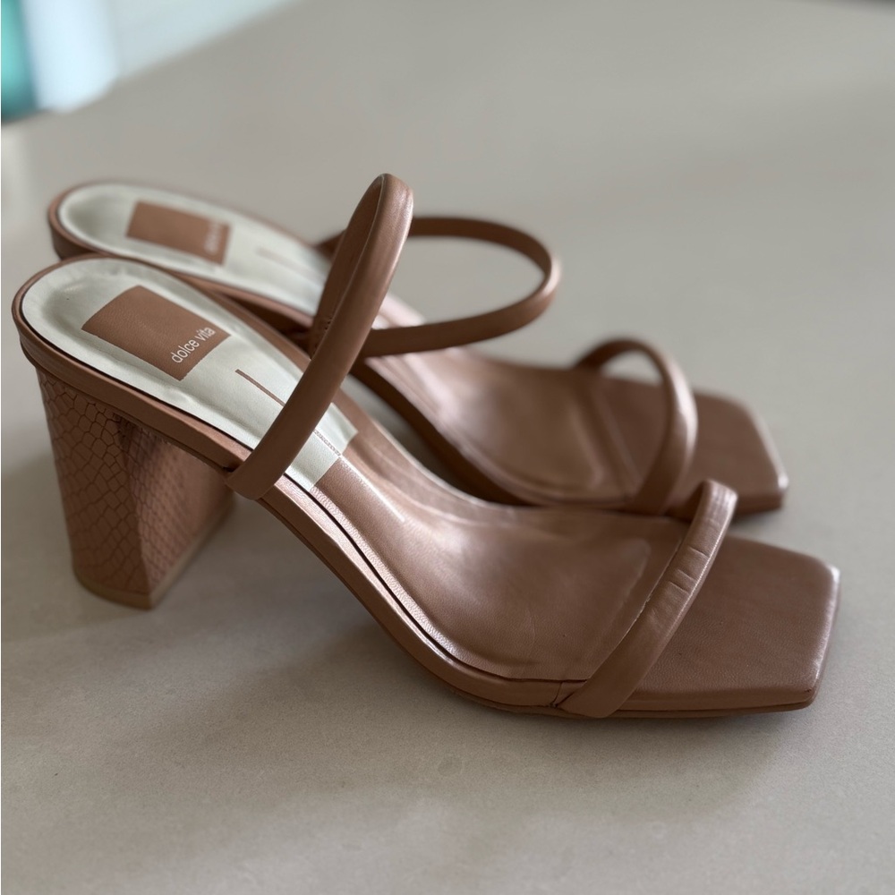 Dolce Vita Brown Block Heel Sandals